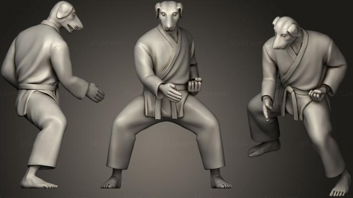 Figurines simple (Karate Dog Chop, STKPR_0733) 3D models for cnc
